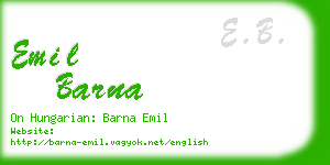 emil barna business card